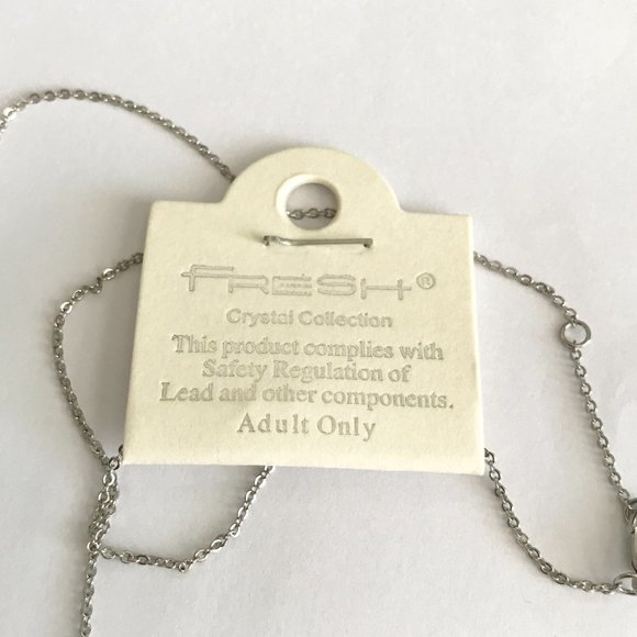 Palm Tree Necklace 18" Silver Rhodium Plated Coconut Island Beach Nautical - Picture 9 of 12